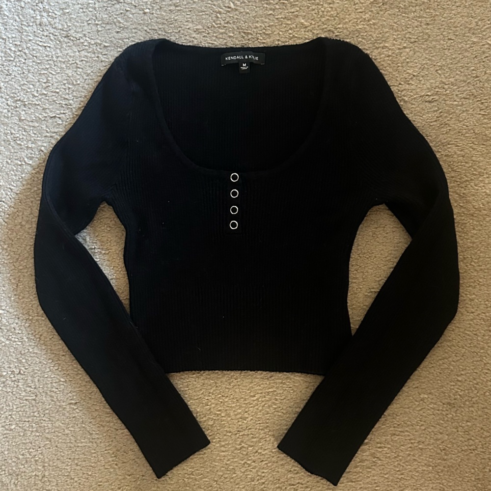 Pacsun Kendall & Kylie black long sleeve top